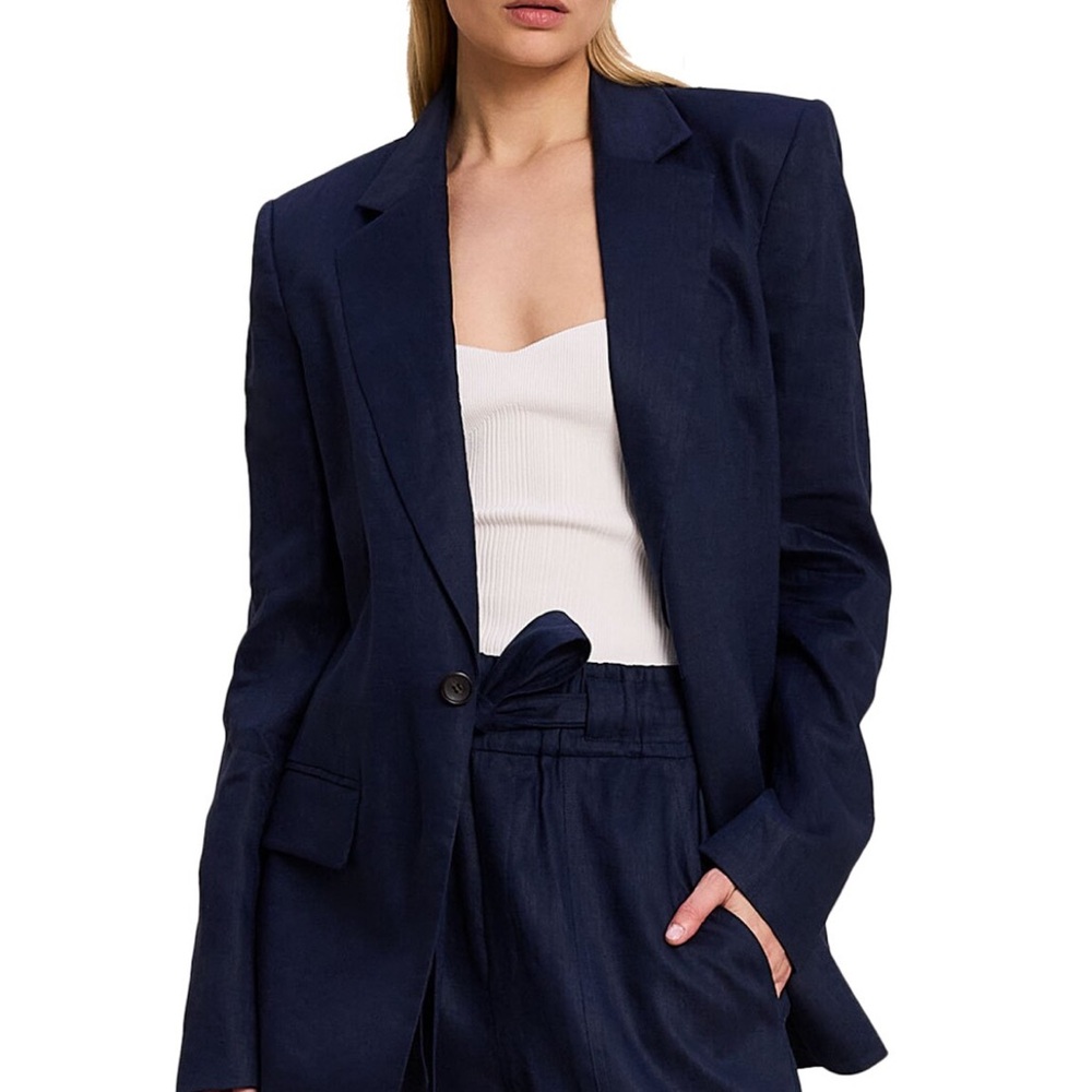 ALC Arlo Linen Blazer (Navy)